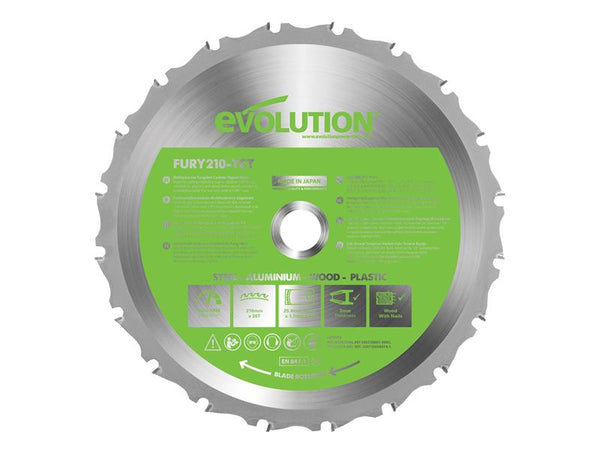 FURY® Multi-Purpose TCT Circular Saw Blade 210 x 25.4mm x 20T