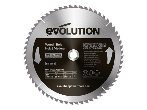 Wood Cutting Circular Saw Blade 355 x 2.8 x 25.4mm x 60T