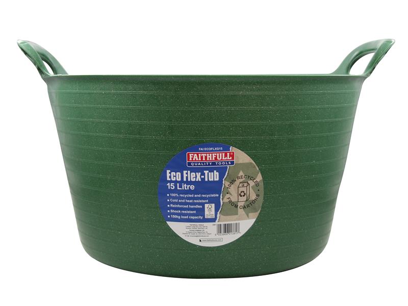 Eco Flex Tub 15 litre - Recycled Green
