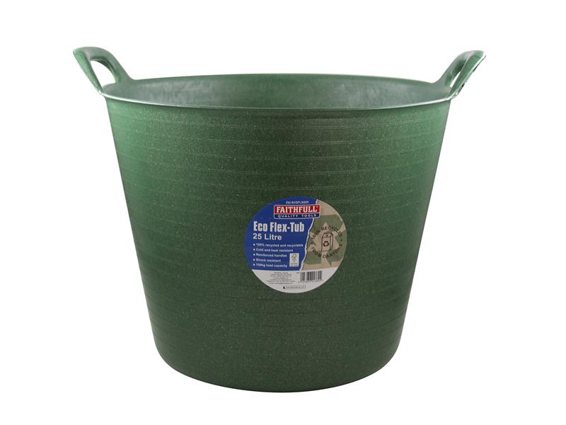 Eco Flex Tub 25 litre - Recycled Green