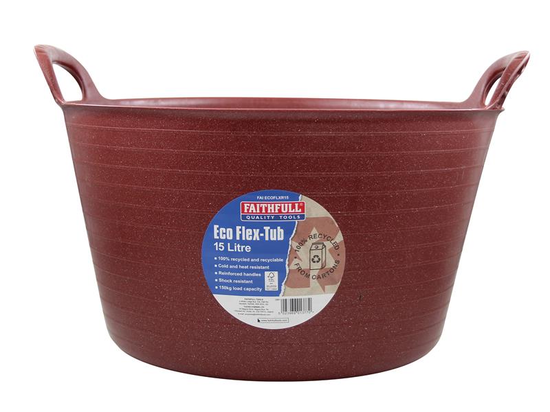 Eco Flex Tub 15 litre - Recycled Red