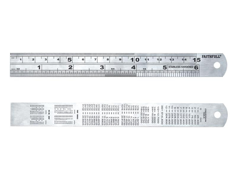 Custom Steel Rule Steel Rule 150mm / 6in x 19mm – Invicta Tools