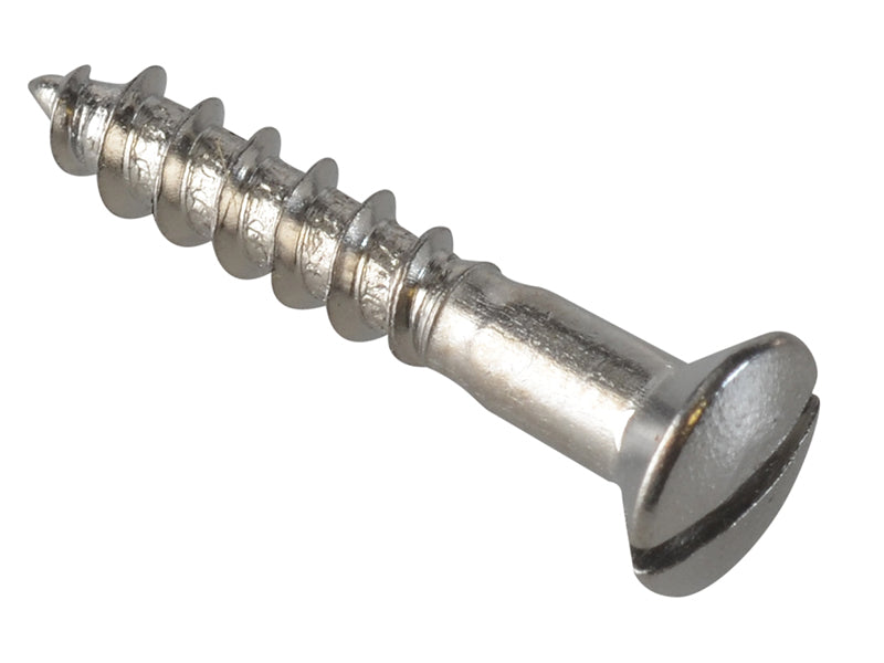 Multi-Purpose Screw SL Raised Head Chrome Plated 3.5 x 20mm ForgePack 45