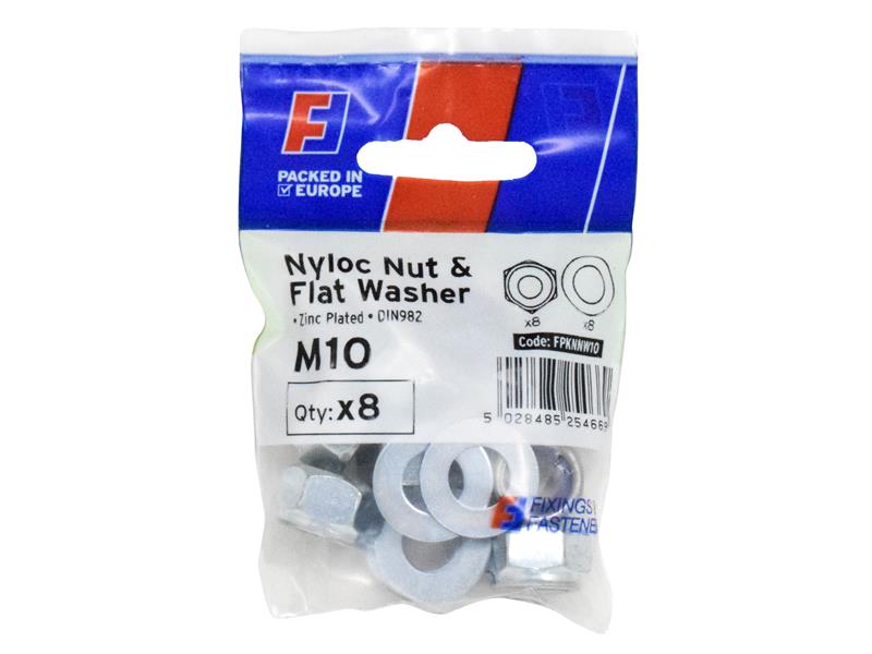 Nyloc Nut & Washer M10 ForgePack 8