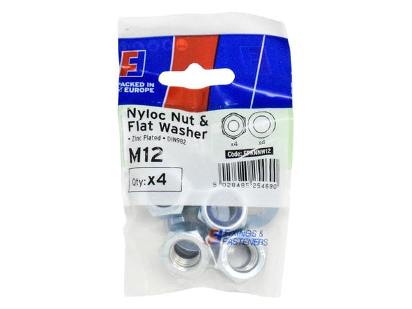 Nyloc Nut & Washer M12 ForgePack 4