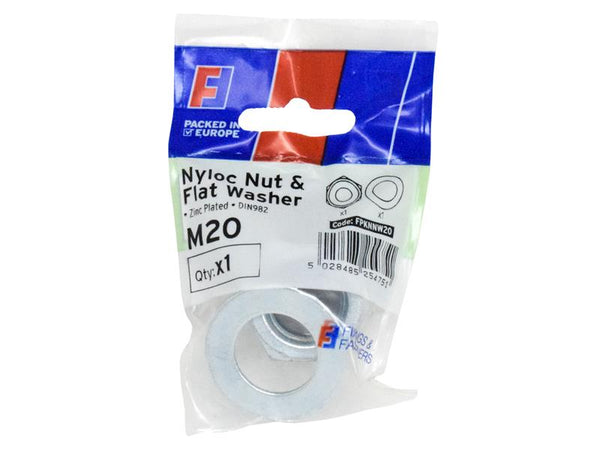Nyloc Nut & Washer M20 ForgePack 1
