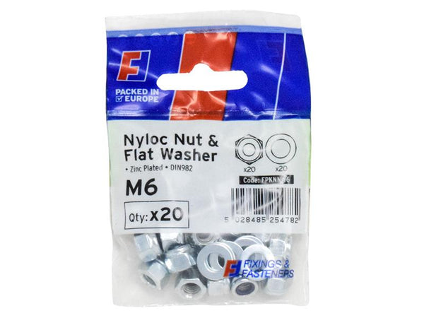 Nyloc Nut & Washer M6 ForgePack 20