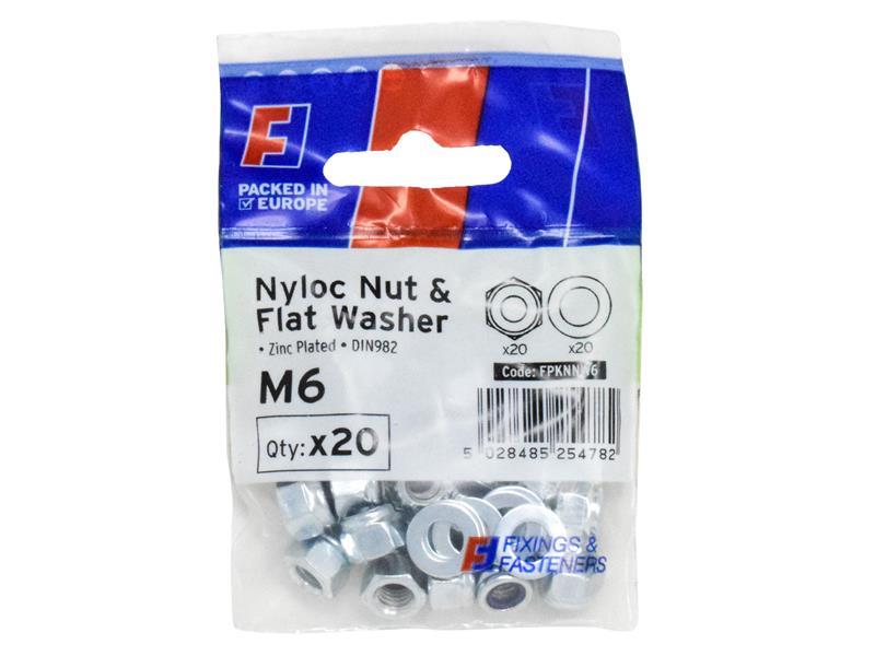 Nyloc Nut & Washer M6 ForgePack 20
