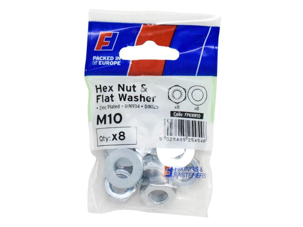 Nut & Washer M10 ForgePack 8