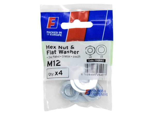 Nut & Washer M12 ForgePack 4