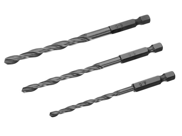 HSS Drill Bit Hex Shank Bit Set, 3 Piece