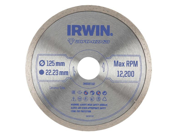 Continuous Rim Diamond Blade 125 x 22.23mm