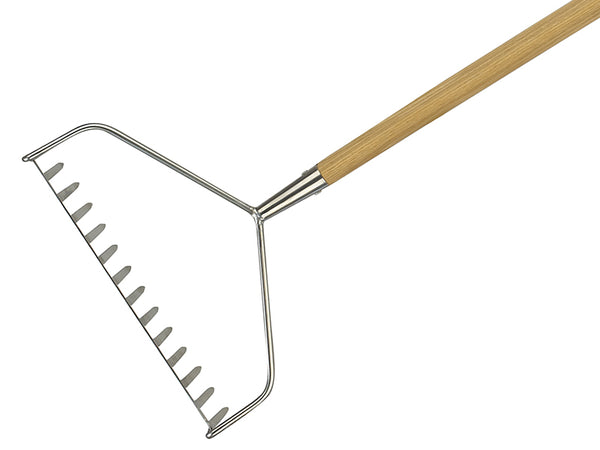 Stainless Steel Long Handled Soil Rake, FSC®