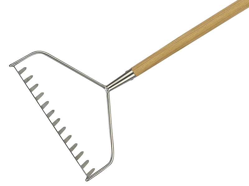 Stainless Steel Long Handled Soil Rake, FSC®