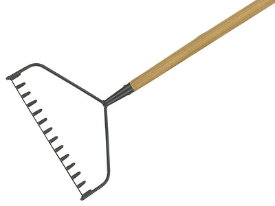 Carbon Steel Long Handled Soil Rake, FSC®