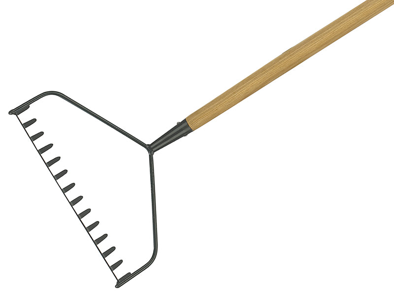 Carbon Steel Long Handled Soil Rake, FSC®