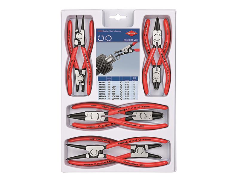 00 20 04 V01 Circlip Plier Set, 8 Piece