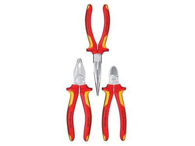 00 20 12 Elektro VDE Pliers Set, 3 Piece