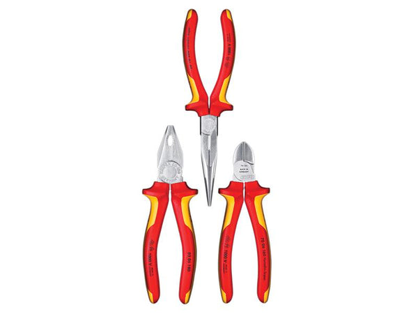 00 20 12 Elektro VDE Pliers Set, 3 Piece
