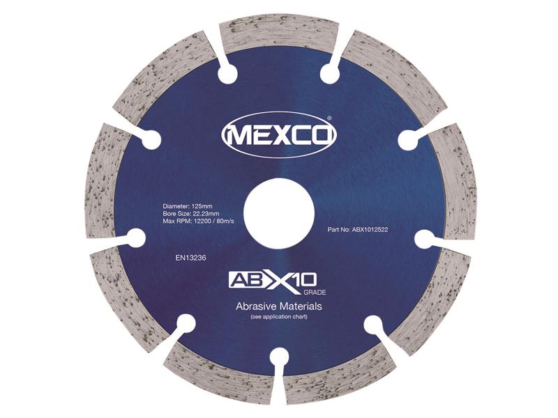 Abrasive Materials X10 Grade Diamond Blade 125 x 22.23mm