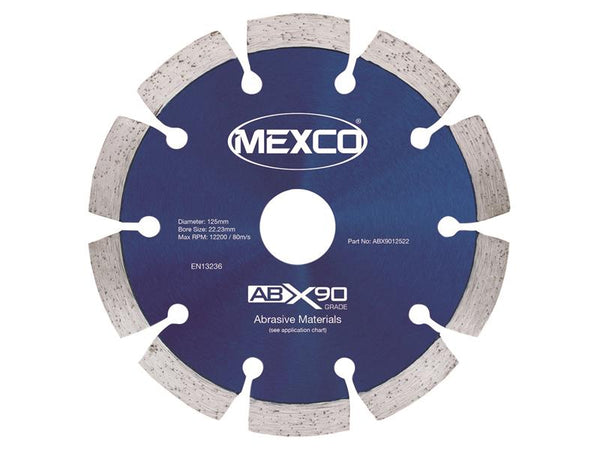 Abrasive Materials X90 Grade Diamond Blade 125 x 22mm