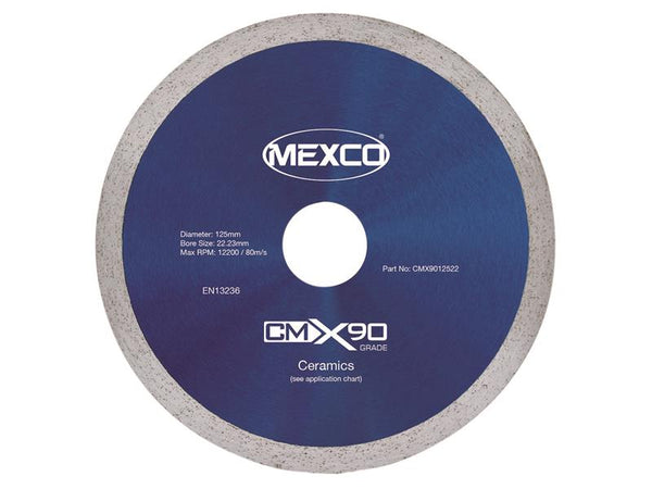X90 Grade Ceramic Materials Diamond Blade 125 x 22mm