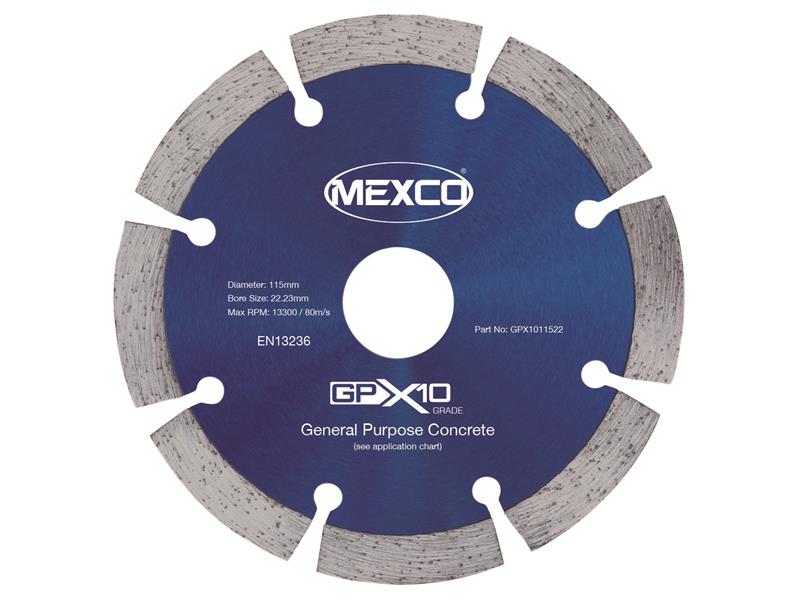 GPX10 Concrete Diamond Blade 115 x 22mm