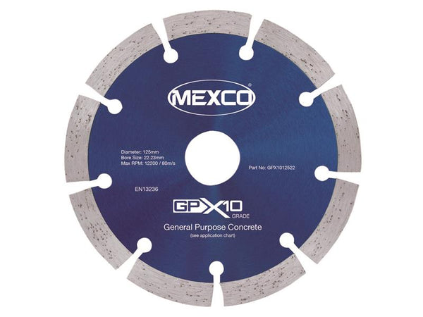 GPX10 Concrete Diamond Blade 125 x 22mm