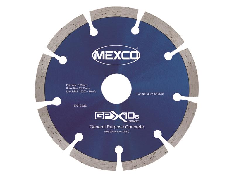 GPX10-8 Concrete Diamond Blade 125 x 22mm