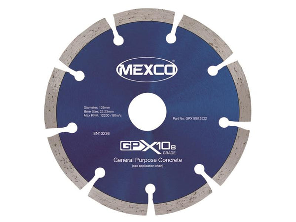 GPX10-8 Concrete Diamond Blade 125 x 22mm
