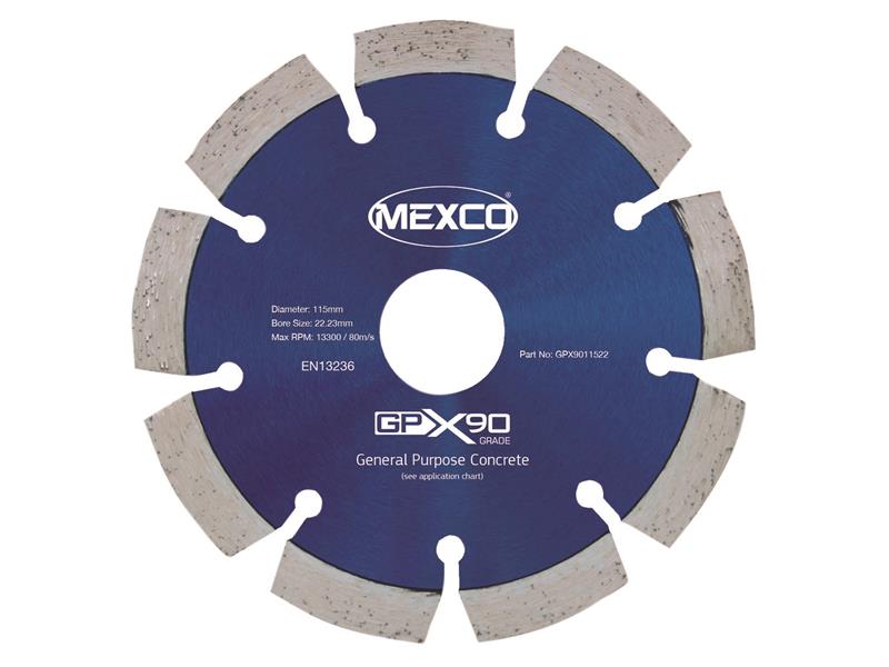 GPX90 Concrete Diamond Blade 115 x 22mm