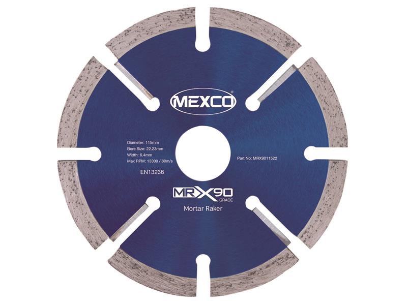 X90 Grade Mortar Raking Diamond Blade 115 x 22mm