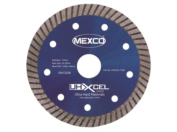 UHXCEL Ultra Hard Materials Diamond Blade 115 x 22mm