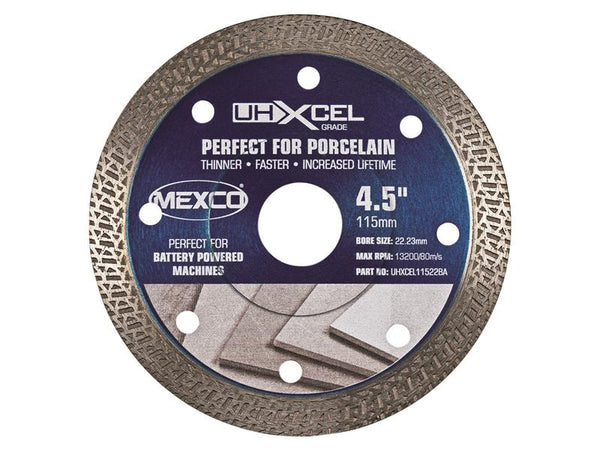 UHXCEL Grade Porcelain & Ceramic Tile Diamond Blade 115 x 22mm