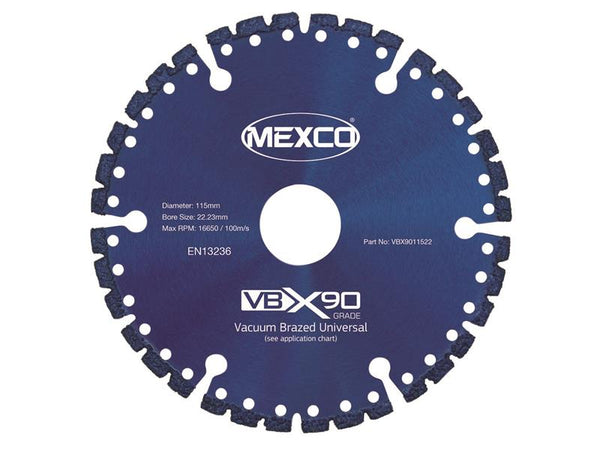 VBX90 Grade Universal Diamond Blade 115 x 22mm