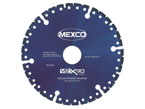 VBX90 Grade Universal Diamond Blade 125 x 22mm