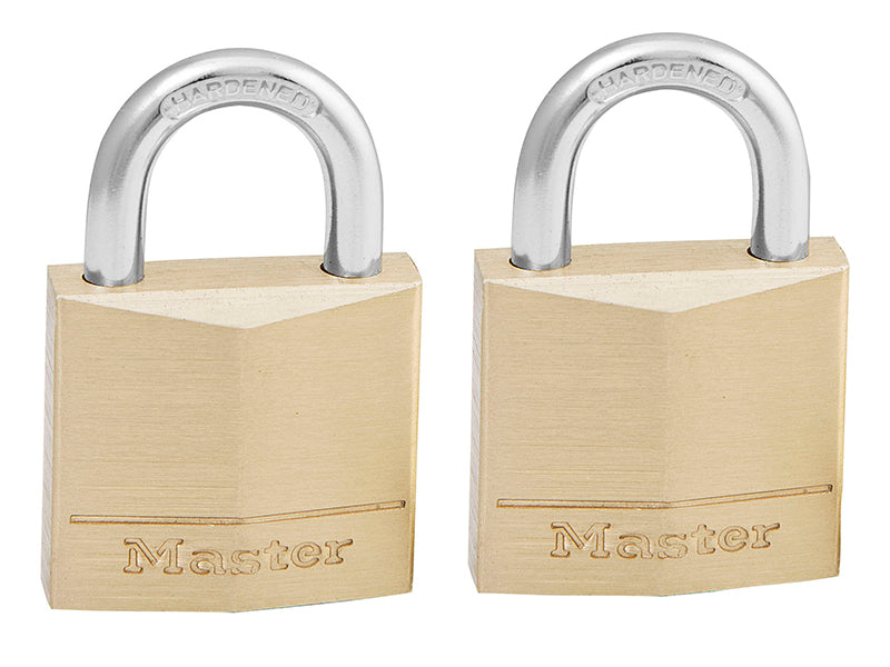 Solid Brass 30mm Padlock 4-Pin - Keyed Alike x 2