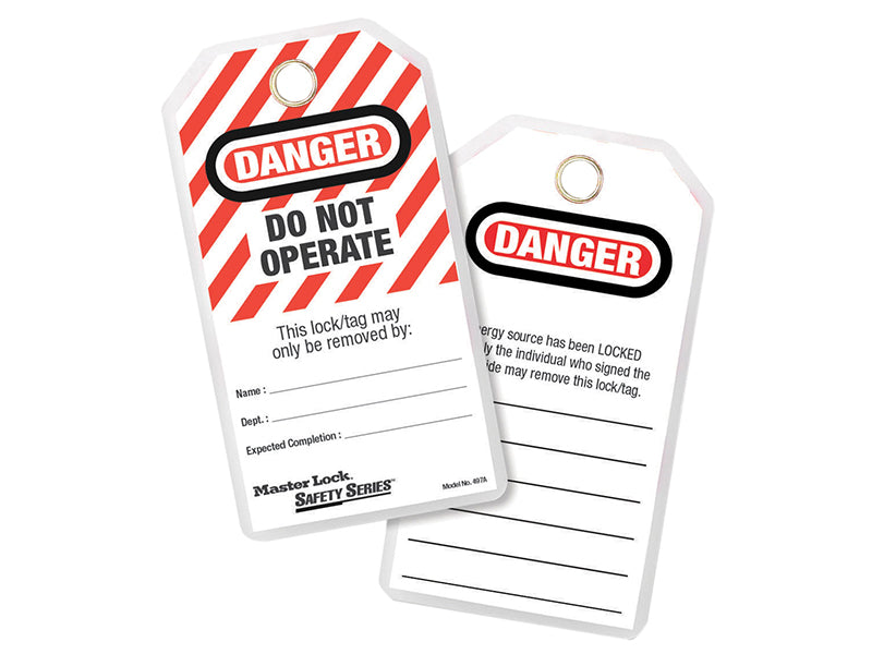 No. 497A Heavy-Duty Safety Tags (12) - DANGER DO NOT OPERATE