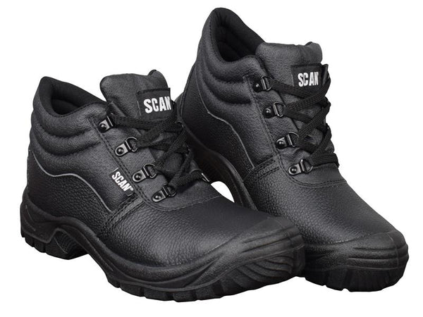 4 D-Ring Chukka Safety Boots Black UK 9 EUR 43