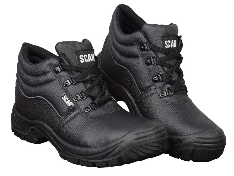 4 D-Ring Chukka Safety Boots Black UK 9 EUR 43