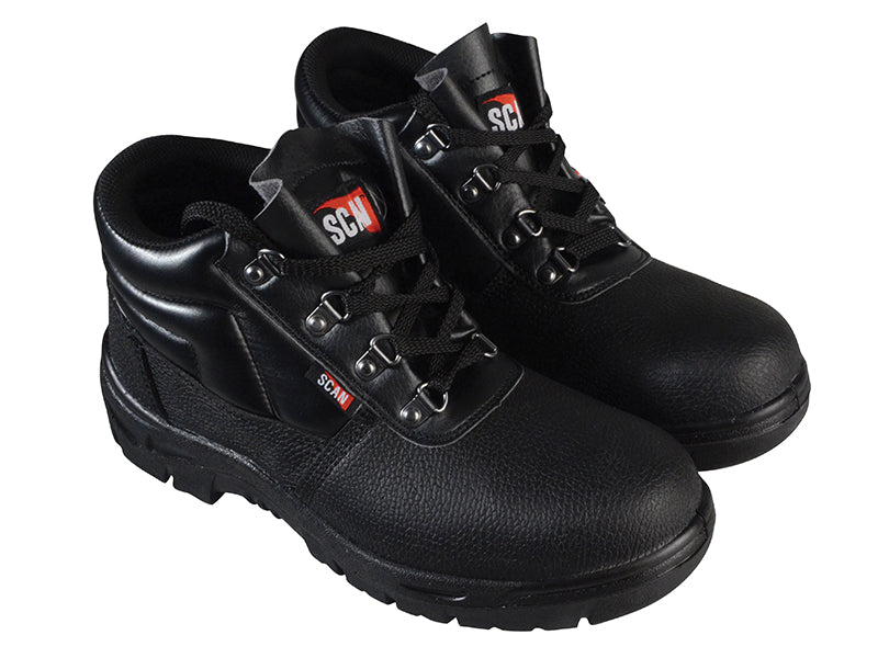 4 D-Ring Chukka Safety Boots Black UK 5 EUR 38