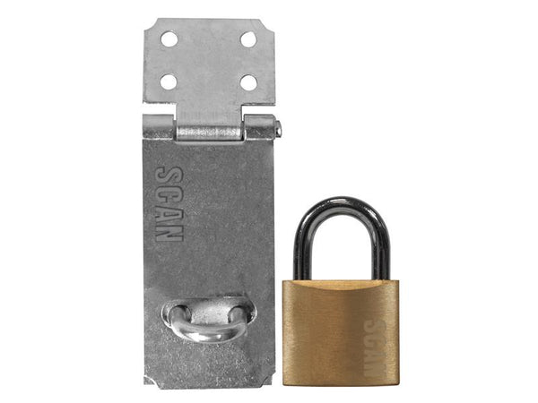 Hasp and Staple 89mm + 40mm Padlock