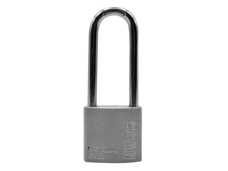 Stainless Steel Padlock 32mm Long Shackle