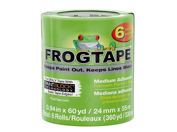 FrogTape® Multi-Surface Masking Tape 24mm x 55m (6 Pack)