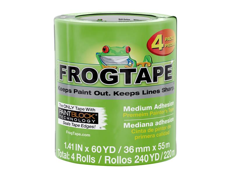 FrogTape® Multi-Surface Masking Tape 36mm x 55m (4 Pack)