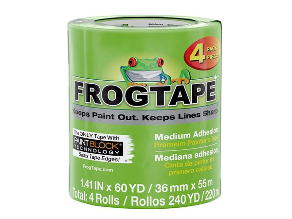 FrogTape® Multi-Surface Masking Tape 36mm x 55m (4 Pack)