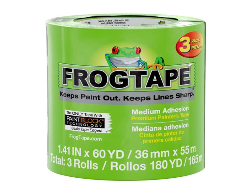 FrogTape® Multi-Surface Masking Tape 36mm x 55m (3 Pack)