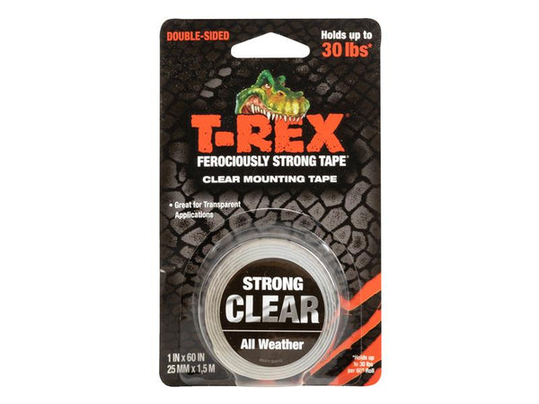 T-REX® Clear Mounting Tape 25mm x 1.5m