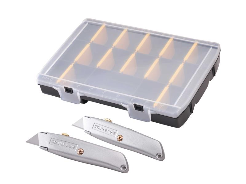 Stanley 99E Trimming Knife Twin Pack with 50 Spare Blades in