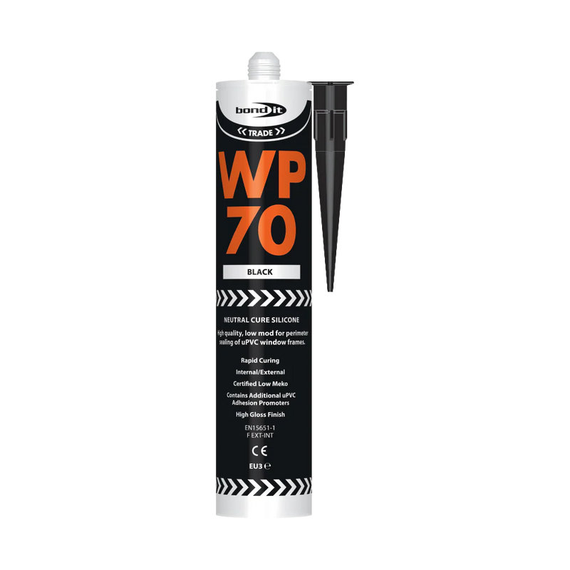 Bond It WP70 Low Modulus Neutral Cure Silicone Sealant 290ml - Black
